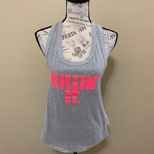 Corner Shop Gray Active Killing It Tank Top